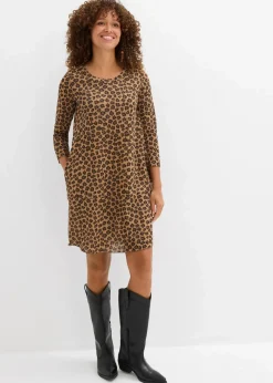 Kurzes Shirtkleid in Strickoptik