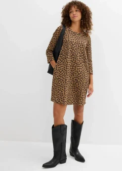 Kurzes Shirtkleid in Strickoptik