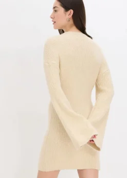 Kurzes Strickkleid mit Wollanteil