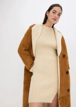 Kurzes Strickkleid mit Wollanteil