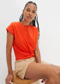 Kurzes T-Shirt aus reiner Bio-Baumwolle