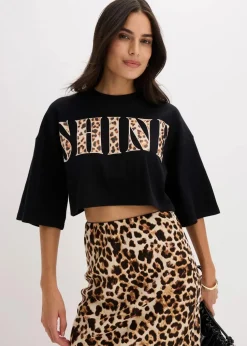 Kurzes T-Shirt aus reiner Bio-Baumwolle