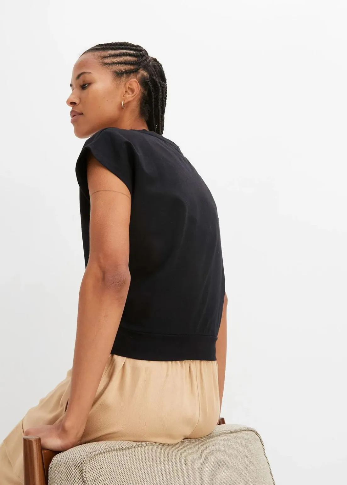 Kurzes T-Shirt aus reiner Bio-Baumwolle