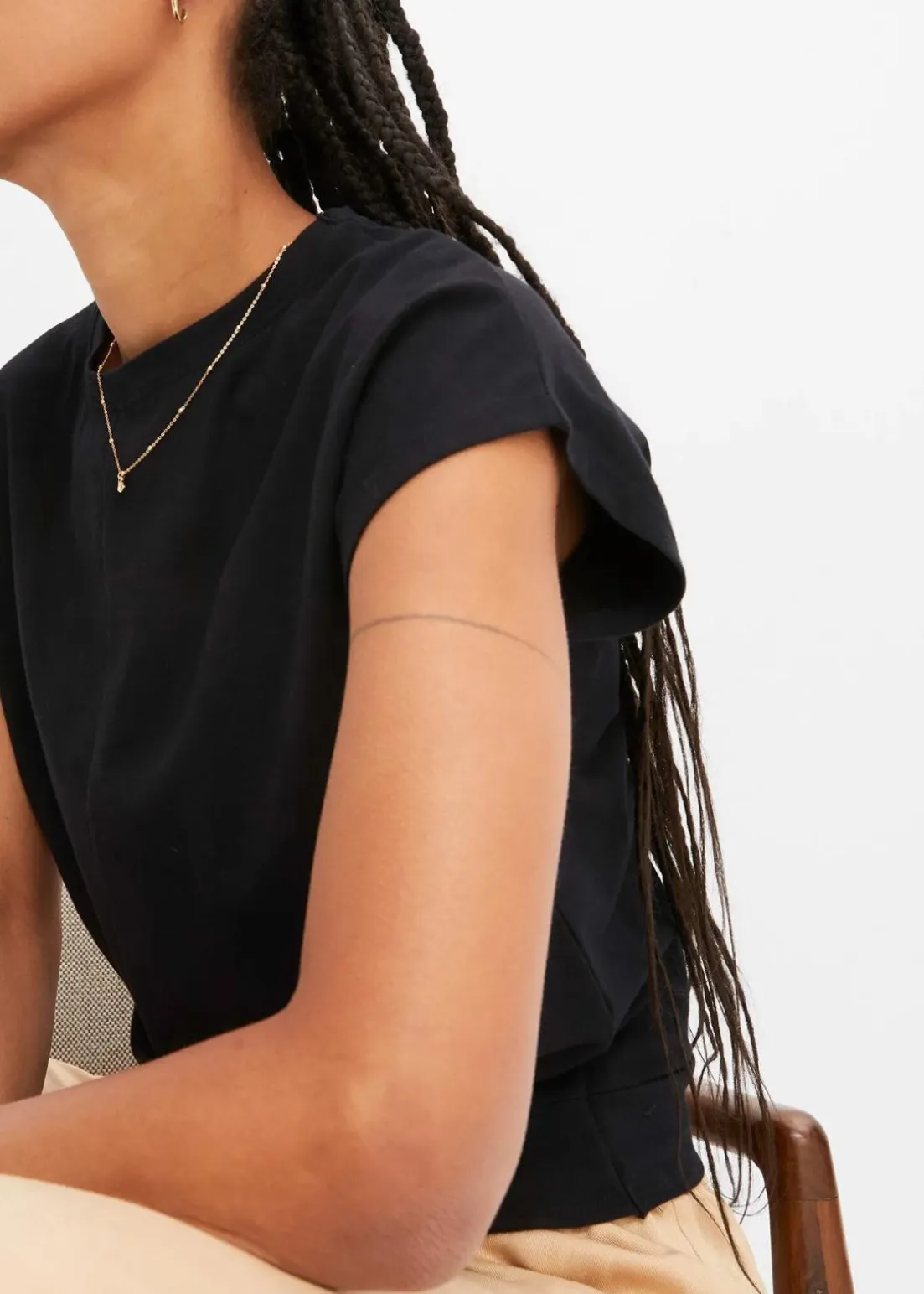 Kurzes T-Shirt aus reiner Bio-Baumwolle