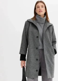 Kurzmantel in Wolloptik