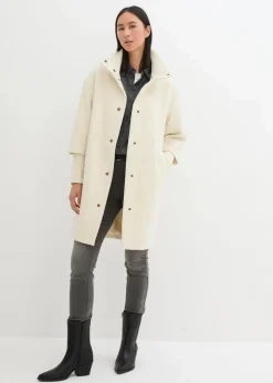 Kurzmantel in Wolloptik