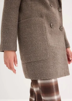 Kurzmantel in Wolloptik