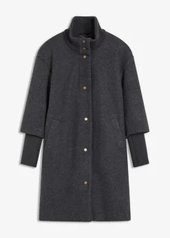 Kurzmantel in Wolloptik