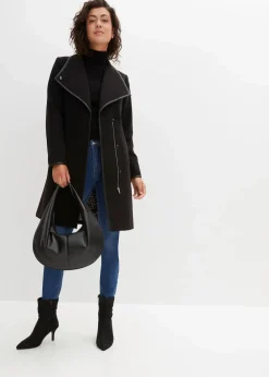 Kurzmantel in Wolloptik