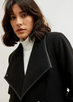 Kurzmantel in Wolloptik