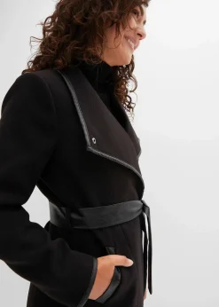 Kurzmantel in Wolloptik