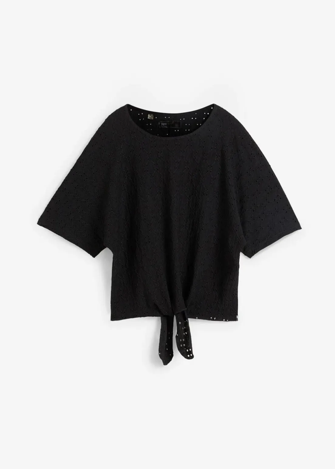 Kurzshirt mit Lochstickerei