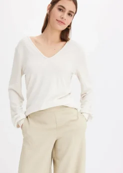 Kuschel-Fleeceshirt mit Perlen