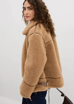 Lammfellimitat-Jacke