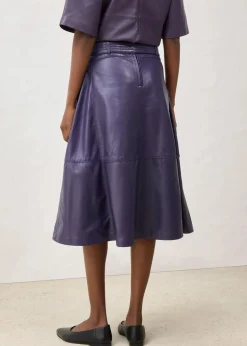 Lammnappa-Lederrock mit Gürtel (2-tlg.-Set)