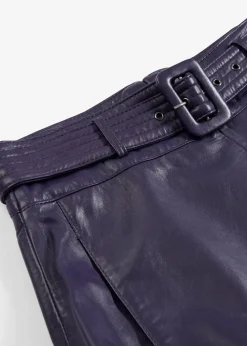 Lammnappa-Lederrock mit Gürtel (2-tlg.-Set)