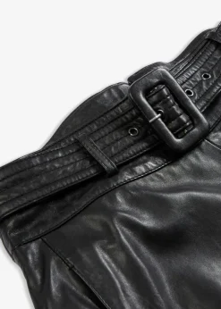 Lammnappa-Lederrock mit Gürtel (2-tlg.-Set)