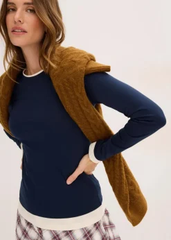 Langarmshirt aus Baumwollmix