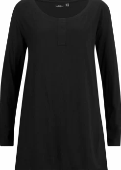 Langarmshirt aus Baumwoll-Viskose-Mix