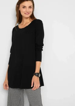 Langarmshirt aus Baumwoll-Viskose-Mix