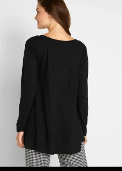 Langarmshirt aus Baumwoll-Viskose-Mix