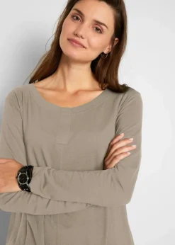 Langarmshirt aus Baumwoll-Viskose-Mix