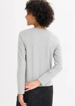 Langarmshirt aus Bio-Baumwolle mit dekorativem Print