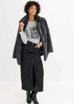 Langarmshirt aus Bio-Baumwolle mit dekorativem Print