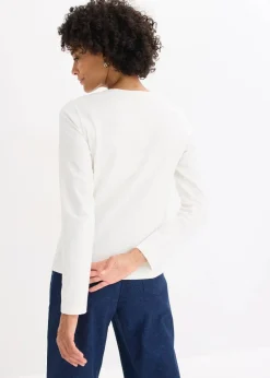 Langarmshirt aus Bio-Baumwolle mit dekorativem Print