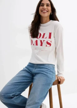 Langarmshirt aus Bio-Baumwollmix