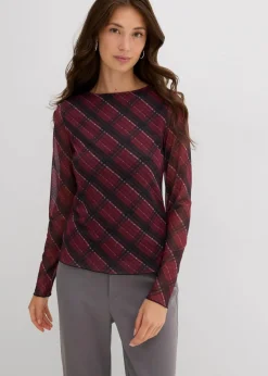 Langarmshirt aus feinem Mesh