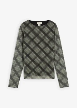 Langarmshirt aus feinem Mesh