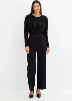 Langarmshirt aus Glitzer-Mesh