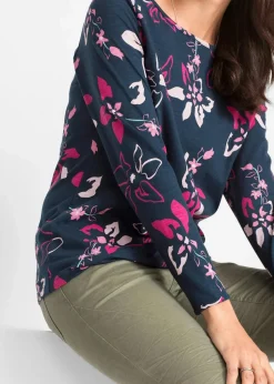 Langarmshirt aus reiner Baumwolle