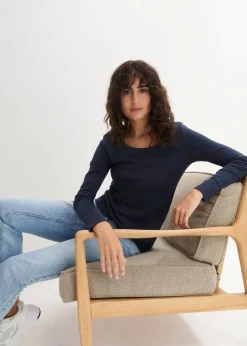 Langarmshirt aus reiner Bio-Baumwolle