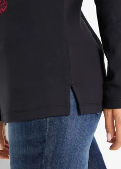 Langarmshirt aus reiner Baumwolle