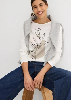 Langarmshirt aus reiner Baumwolle