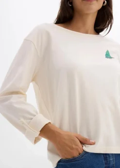 Langarmshirt aus reiner Bio-Baumwolle