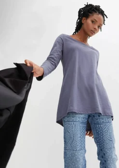 Langarmshirt aus reiner Baumwolle