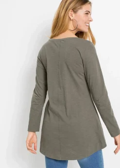 Langarmshirt aus reiner Baumwolle