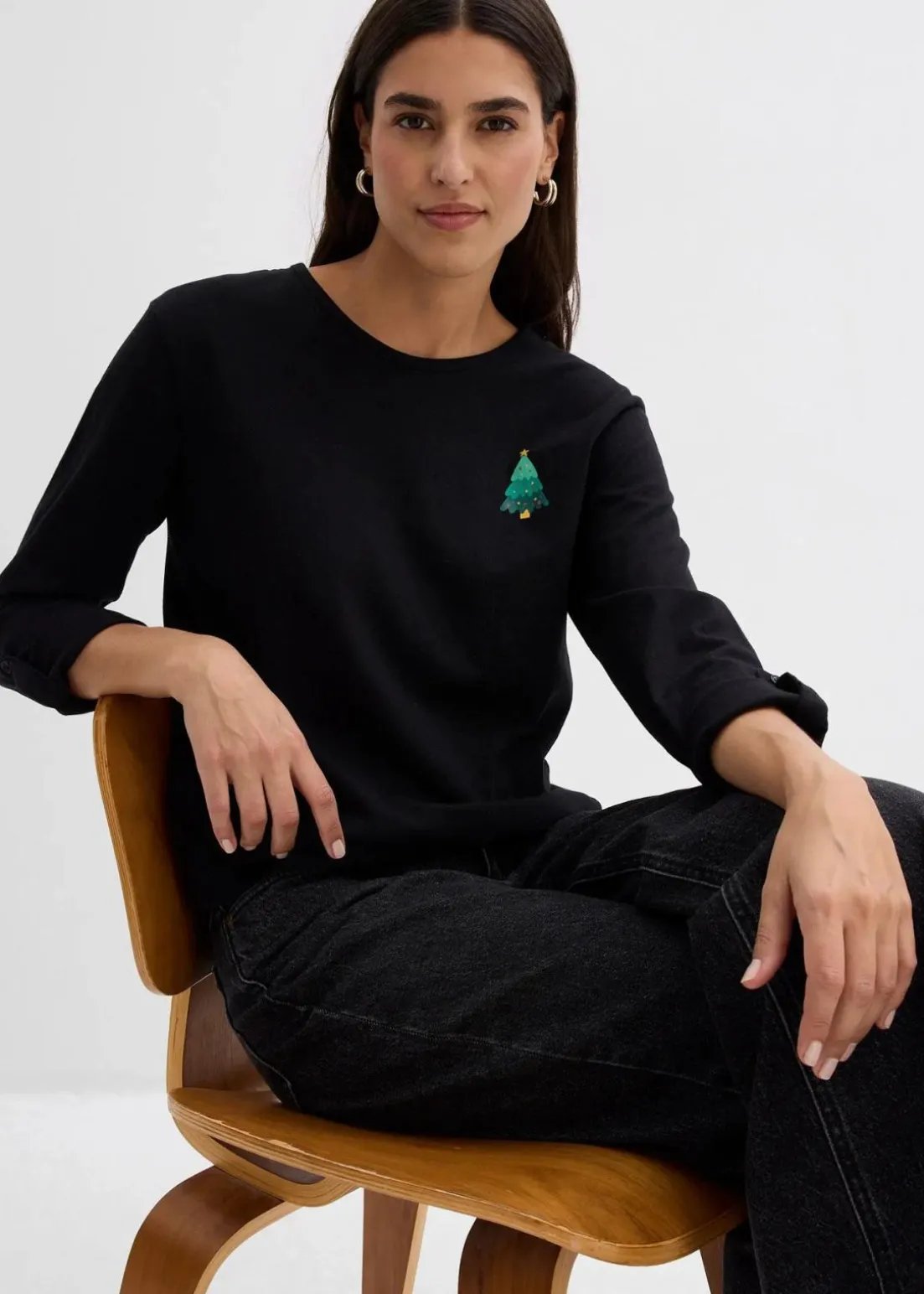 Langarmshirt aus reiner Bio-Baumwolle