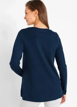 Langarmshirt aus reiner Baumwolle