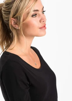 Langarmshirt aus reiner Baumwolle