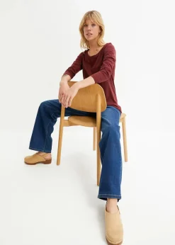 Langarmshirt aus reiner Baumwolle