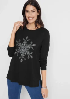 Langarmshirt aus reiner Baumwolle