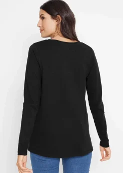 Langarmshirt aus reiner Baumwolle