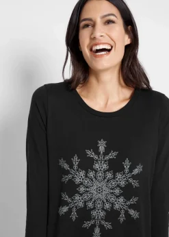 Langarmshirt aus reiner Baumwolle