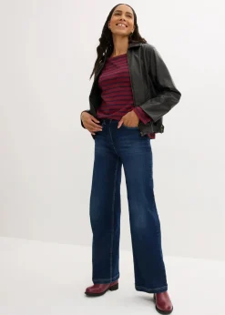 Langarmshirt aus reiner Bio-Baumwolle, (2er Pack)