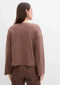 Langarmshirt aus Rippware