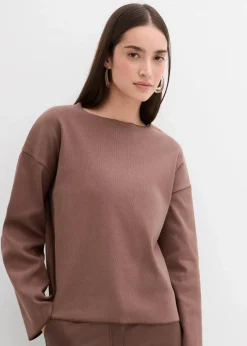 Langarmshirt aus Rippware